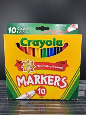Crayola Classic Broad Line Markers 10-Pack Non-Toxic School Art Supplies